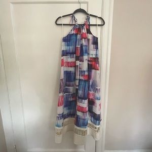 NWOT Water color dress with beautiful hem detail